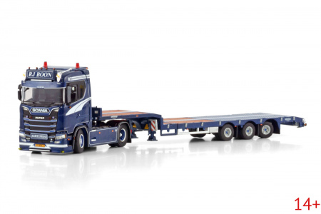 01-4416 Масштабная модель Низкорамный трал SCANIA S NORMAL CS20N 4X2 - 3 ОСИ в масштабе 1:50