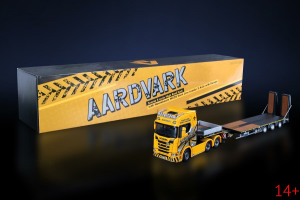 32-0233 Масштабная модель Низкорамный трал Aardvark Scania S Serie в масштабе 1 50