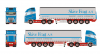 01-5335 Масштабная модель Тентованный прицеп VOLVO FH AERO GLOBETROTTER XL 6X2 в масштабе 1 50