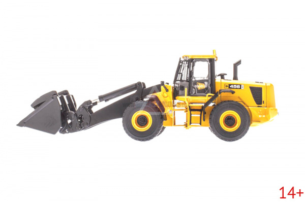 13366 Масштабная модель колёсного погрузчика JCB 456 в масштабе 1:50