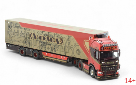 85102 Масштабная модель Рефрижераторный прицеп Vowa Scania Next Gen R-Serie в масштабе 1 50