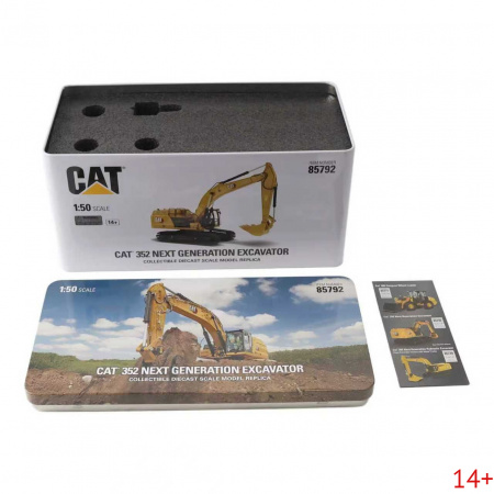 85792 Масштабная модель Cat 352 next гидравлический экскаватор в масштабе 1:50