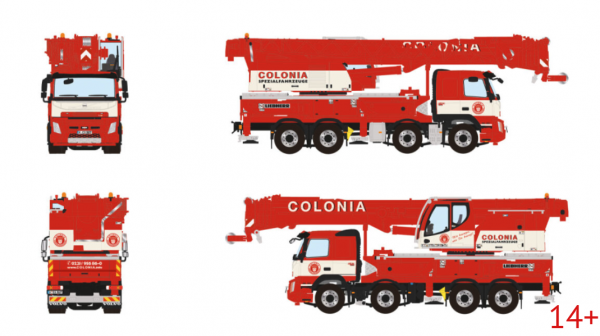 51-2200 Масштабная модель Автокран VOLVO FMX SLEEPER CAB 8X4 LIEBHERR LTF 1060-4.1 в масштабе 1 50