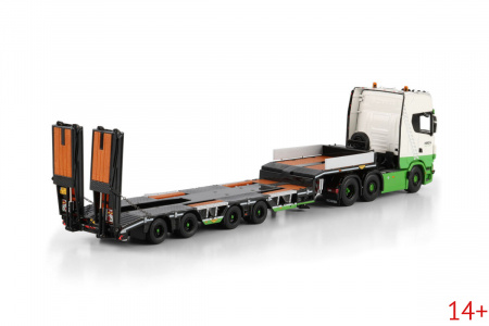 01-5299 Масштабная модель Низкорамный трал SCANIA S HIGHLINE CS20H 6X2 в масштабе 1 50 