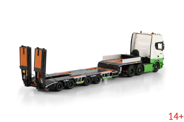 01-5299 Масштабная модель Низкорамный трал SCANIA S HIGHLINE CS20H 6X2 в масштабе 1 50 
