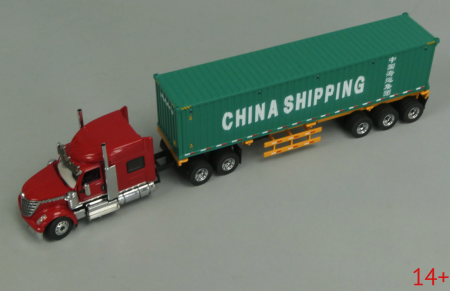 71045 Масштабная модель Контейнеровоз International Lonestar Sleeper Cab  with Trailer + 40' Container в масштабе 1 50