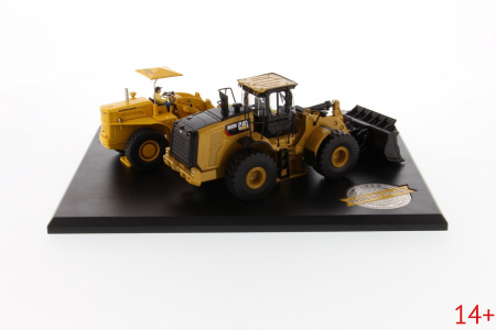 85558 Масштабная модель Cat 966A колесный погрузчик 966M колесный погрузчик (с буклетом об истории модели) в масштабе 1:50