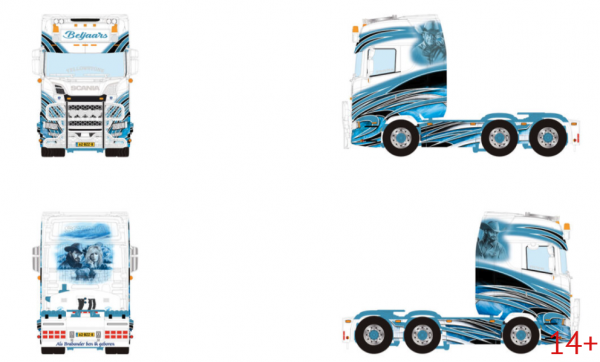 01-5379 Масштабная модель Седельный тягач SCANIA S HIGHLINE CS20H 6X2  в масштабе 1 50