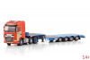 01-4407 Масштабная модель Низкорамный трал DAF XG 6X2 С ДВОЙНЫМ УПРАВЛЕНИЕМ - 4 ОСИ в масштабе 1:50