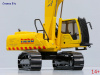 2200-01 Масштабная модель CASE CX240B MH гидравлический экскаватор с металлическими гусеницами с захватом для металлолома, HEBO в масштабе 1:50
