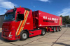 01-5369 Масштабная модель Шторный полуприцеп VOLVO FH AERO GLOBETROTTER 4X2 в масштабе 1 50 