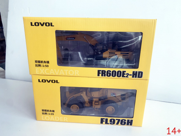 75411 Масштабная модель гусеничный экскаватор Lovol FR600E2-HD в масштабе 1:50