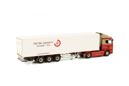 01-4081 Масштабная модель SCANIA STREAMLINE HIGHLINE 4X2 фургонный полуприцеп - 3 осный в масштабе  1:50