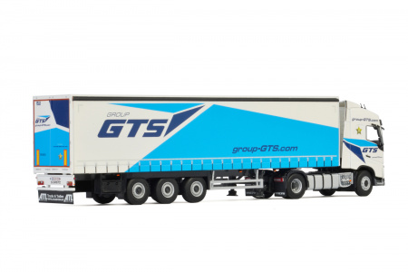 01-3327 Масштабная модель VOLVO FH4 GLOBETROTTER 4X2 БОРТОВОЙ ПРИЦЕП - 3 ОСИ Group GTS 1:50