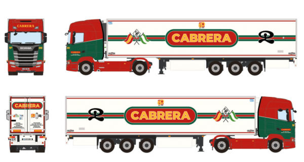 01-5561 Масштабная модель Рефрижераторный прицеп SCANIA S HIGHLINE CS20H 4X2 в масштабе 1 50 