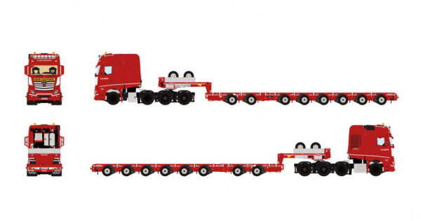 01-5424 Масштабная модель Низкорамный трал MERCEDES-BENZ ACTROS MP5 SLT GIGA SPACE 8X4 в масштабе 1 50 