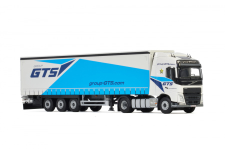 01-3327 Масштабная модель VOLVO FH4 GLOBETROTTER 4X2 БОРТОВОЙ ПРИЦЕП - 3 ОСИ Group GTS 1:50