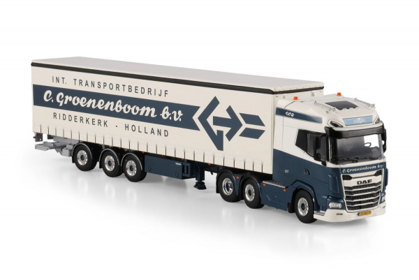 01-5119 Масштабная модель Тентованный прицеп DAF XG+ 6X2 в масштабе 1 50