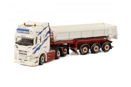 01-4067  Масштабная модель SCANIA CR20H HIGHLINE 6X2 самосвальный полуприцеп - 3 осный в масштабе  1:50