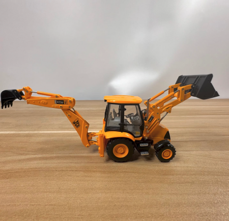 13135 Масштабная модель экскаватора погрузчика JCB 3CX в масштабе 1/50
