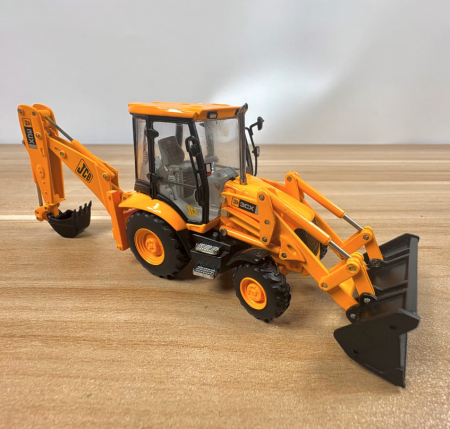 13135 Масштабная модель экскаватора погрузчика JCB 3CX в масштабе 1/50