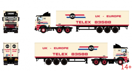 01-5393 Масштабная модель Фургонный прицеп SCANIA 3 SERIES 6X2 в масштабе 1 50 