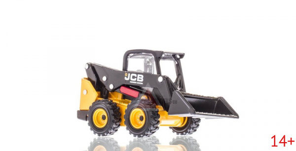 13725 Масштабная модель колесного мини-погрузчика JCB Skid Steer в масштабе 1:50