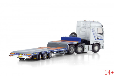 01-4405 Масштабная модель Низкорамный трал DAF XG 6X2 TWIN STEER в масштабе 1 50