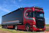 89222 Масштабная модель Тентованный прицеп Patrick van der Mark Scania NGR в масштабе 1 50