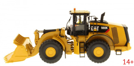 85296c Масштабная модель CAT 980K колесный погрузчик  для горных работ в масштабе 1:50