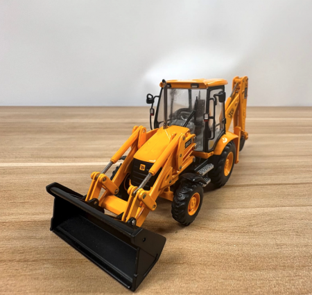 13135 Масштабная модель экскаватора погрузчика JCB 3CX в масштабе 1/50