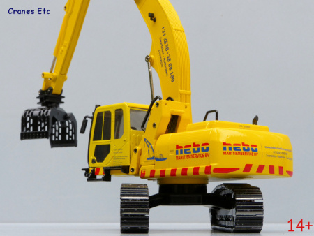 2200-01 Масштабная модель CASE CX240B MH гидравлический экскаватор с металлическими гусеницами с захватом для металлолома, HEBO в масштабе 1:50
