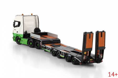 01-5299 Масштабная модель Низкорамный трал SCANIA S HIGHLINE CS20H 6X2 в масштабе 1 50 