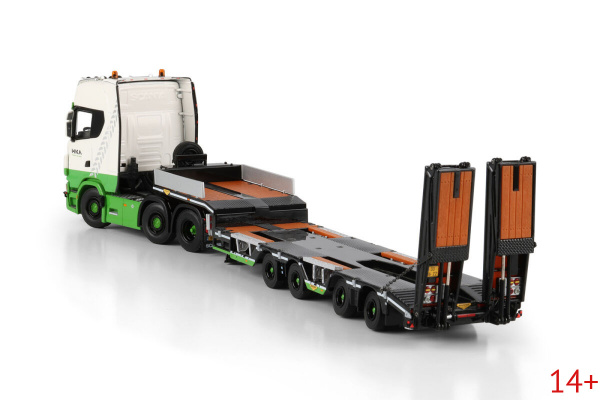 01-5299 Масштабная модель Низкорамный трал SCANIA S HIGHLINE CS20H 6X2 в масштабе 1 50 