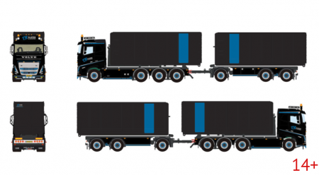01-5429 Масштабная модель Самосвальный прицеп VOLVO FH5 SLEEPER CAB 8X2 в масштабе 1 50