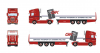 01-5343 Масштабная модель Рефрижераторный прицеп SCANIA R HIGHLINE CR20H 4X2 в масштабе 1 50