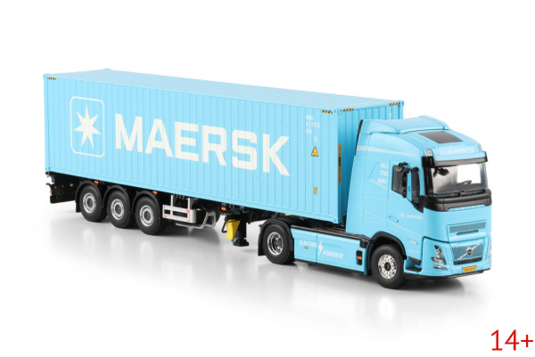 04-2264 Масштабная модель Контейнеровоз VOLVO FH AERO GLOBETROTTER ELECTRIC 4X2 в масштабе 1 50
