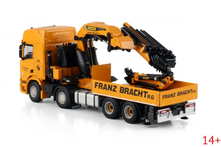 01-4672 Масштабная модель Кран-манипулятор SCANIA R HIGHLINE CR20H 8X4 WITH PALFINGER PK 165.002 TEC 7 + JIB в масштабе 1:50