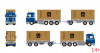 01-5448 Масштабная модель Контейнеровоз SCANIA 3 SERIES STREAMLINE CABLE SYSTEM + CONTAINER FRAME 8X2 в масштабе 1 50