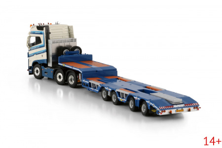 01-4311 Масштабная модель VOLVO FH5 GLOBETROTTER 6X2 4-осный самоходный полуприцеп с низкой погрузкой в масштабе 1:50