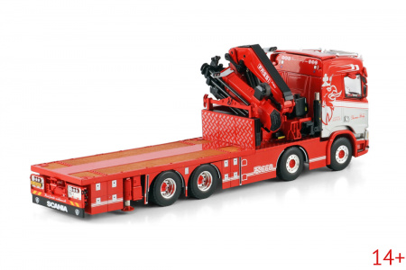 01-4444 Масштабная модель Манипулятор SCANIA R NORMAL CR20N 8X4 С FASSI 1100 + СТРЕЛА в масштабе 1 50