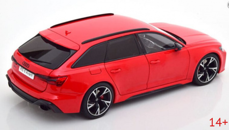 KF023-4 Масштабная модель легковой автомобиль Audi RS6 Avant Red 2021 года в масштабе 1/18