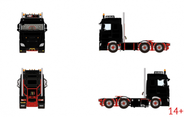 01-5064 Масштабная модель Седельный тягач DAF XF SPACE CAB MY2017 6X2 в масштабе 1 50