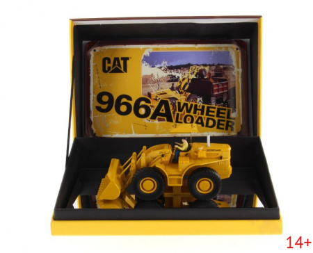 85579 Масштабная модель Колесный погрузчик Cat 966A, масштаб 1:50
