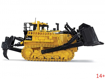 50-3482 Масштабная модель KOMATSU D475A-8 бульдозер с рыхлителем в масштабе 1:50