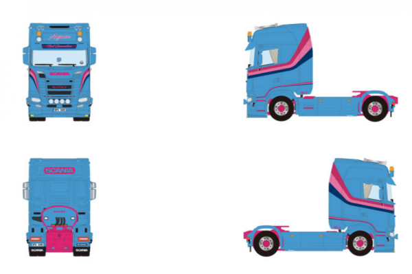 01-5351 Масштабная модель Седельный тягач SCANIA S HIGHLINE CS20H 6X2 в масштабе 1 50 