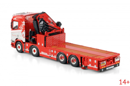 01-4444 Масштабная модель Манипулятор SCANIA R NORMAL CR20N 8X4 С FASSI 1100 + СТРЕЛА в масштабе 1 50