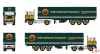 01-4762 Масштабная модель Тентованный прицеп VOLVO F88 4X2 в масштабе 1 50 